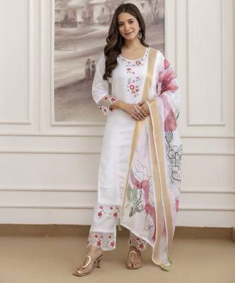 White color beautiful kurti set 4