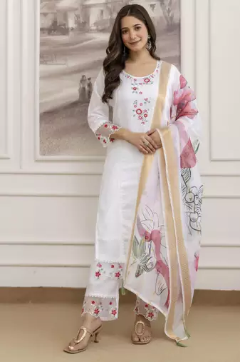 White color beautiful kurti set
