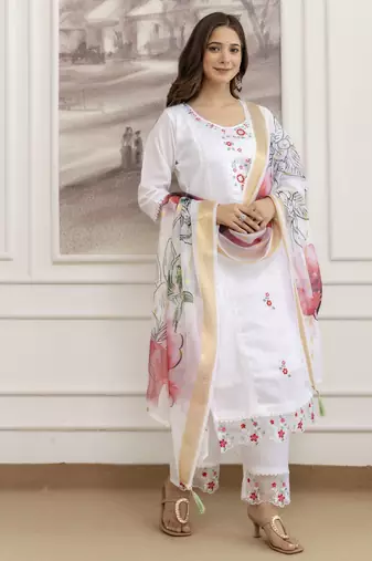 White color beautiful kurti set