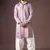 Lavendar color beautiful printed silk fabric ceremonial men's kurta payjama