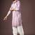 Lavendar color beautiful printed silk fabric ceremonial men's kurta payjama