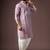 Lavendar color beautiful printed silk fabric ceremonial men's kurta payjama