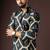 Navy blue color beautiful printed rayon fabric ceremonial men's kurta payjama