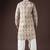 Cream color beautiful printed blended cotton fabric ceremonial men's kurta payjama
