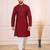 Maroon color jacquard silk fabric designer embroidered kurta payjama for men's