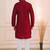 Maroon color jacquard silk fabric designer embroidered kurta payjama for men's