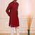 Maroon color jacquard silk fabric designer embroidered kurta payjama for men's