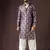 Dark grey color beautiful printed blended cotton fabric ceremonial men's kurta payjama