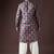 Dark grey color beautiful printed blended cotton fabric ceremonial men's kurta payjama