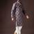 Dark grey color beautiful printed blended cotton fabric ceremonial men's kurta payjama