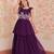 Purple Faux Blooming Gown with Bead & Sequin Embroidery | Fully Stitched Women’s Festive & Partywear Gown