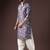 Dark purple color beautiful printed blended cotton fabric ceremonial men's kurta payjama