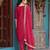 Pink color viscose jacquard designer woven and embroidered salwar kameez