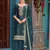 Blue color viscosee jacquard woven and embroidered salwar kameez