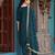 Blue color viscose jacquard designer woven and embroidered salwar kameez