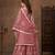 Pink color elegant net fabric designer embroidered palazzo suit