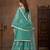 Sea green color elegant net fabric designer embroidered palazzo suit