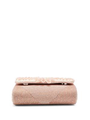 blush & bead dusty pink & pearl white floral cutwork embellished velvet clutch 8
