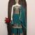 Teal color beautiful embroidered chinon fabric palazzo dress