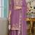 Purple color beautiful embroidered chinon fabric palazzo dress