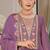 Purple color beautiful embroidered chinon fabric palazzo dress