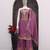 Purple color beautiful embroidered chinon fabric palazzo dress
