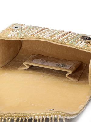 blush & bead beige & pastel multi accent beads embellished velvet clutch 6
