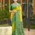 mustred color soft silk blend fabric woven partywear saree