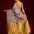 yellow color soft silk blend fabric graceful partywear saree