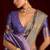lavender color soft silk blend fabric graceful partywear saree