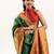 green color woven designer banarasi pashmina silk blend saree