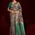 green color soft silk blend fabric graceful partywear saree