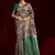 green color soft silk blend fabric graceful partywear saree