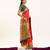 red color woven designer banarasi pashmina silk blend saree