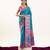 rama color woven designer banarasi pashmina silk blend saree