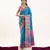 rama color woven banarasi pashmina silk blend saree