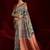 rust color soft silk blend fabric graceful partywear saree