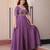 Purple Gold Crush Gown with Bead & Sequin Embroidery | Fully Stitched Women’s Festive & Partywear Gown