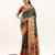 green color woven banarasi pashmina silk blend saree