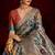 rust color soft silk blend fabric graceful partywear saree