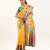 yellow color woven designer banarasi pashmina silk blend saree
