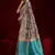 teal color soft silk blend fabric graceful partywear saree