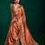 corol color beautiful tussar silk blend fabric sophisticated woven designer saree