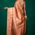 corol color beautiful tussar silk blend fabric sophisticated woven designer saree