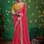 pink color faux fabric festive special partywear saree