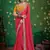 pink color faux fabric festive special partywear saree