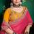 pink color faux fabric festive special partywear saree