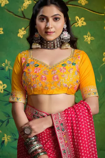 pink faux festive special partywear saree
