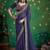 navy blue color faux fabric festive special partywear saree