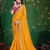 yellow color faux fabric festive special partywear saree